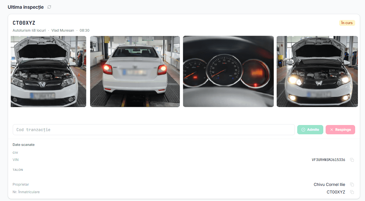 Dashboard SITP — inspecția completă cu fotografii și date, sincronizată din telefon