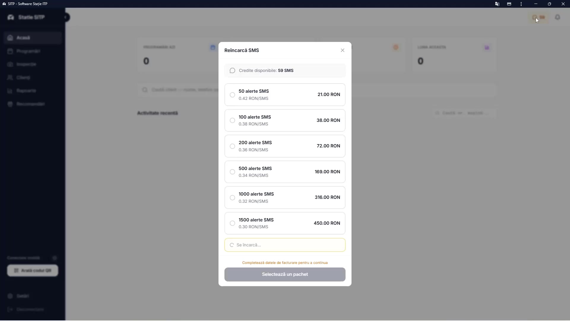 Gestiune clienti, trimitere SMS-uri, import clienti